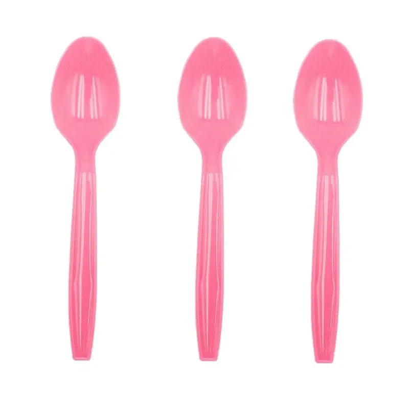 10PCS pink spoon