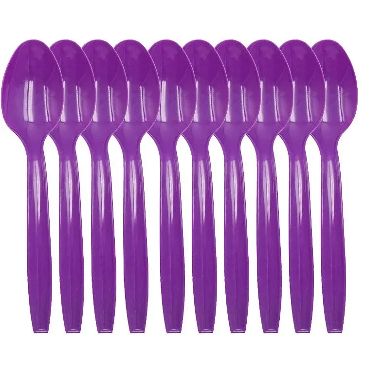 10PCS purple spoon