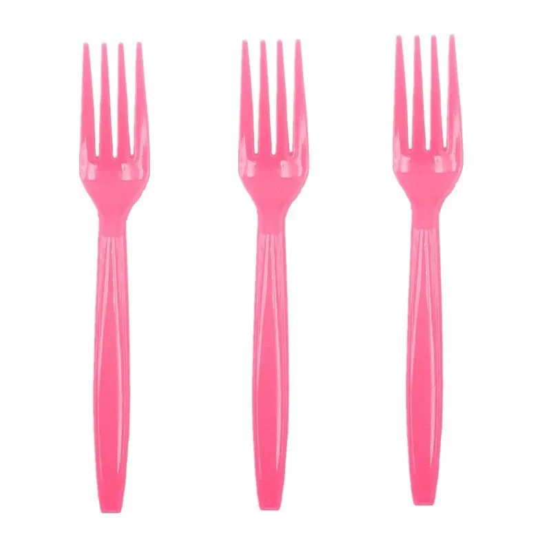 10PCS pink fork