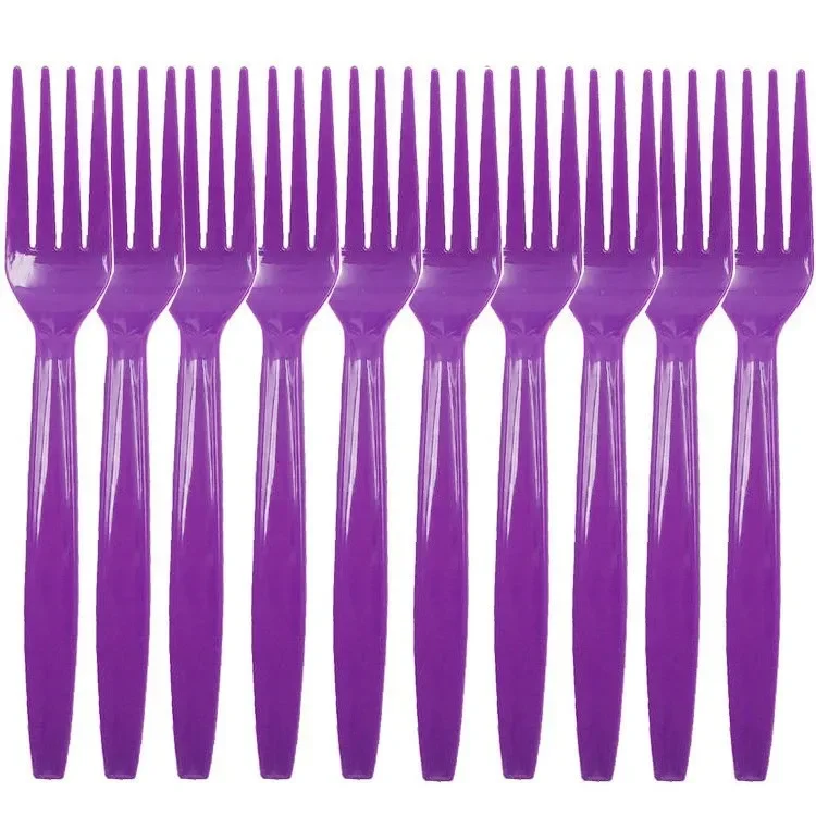 10PCS purple fork